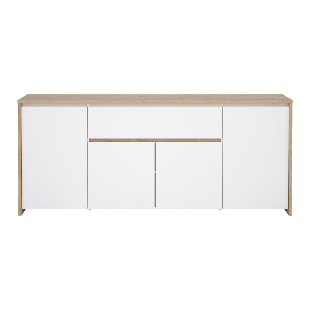 Cassettiera bianca e di colore naturale con effetto rovere 197x84x48 cm Next – Tvilum | Cassettiere