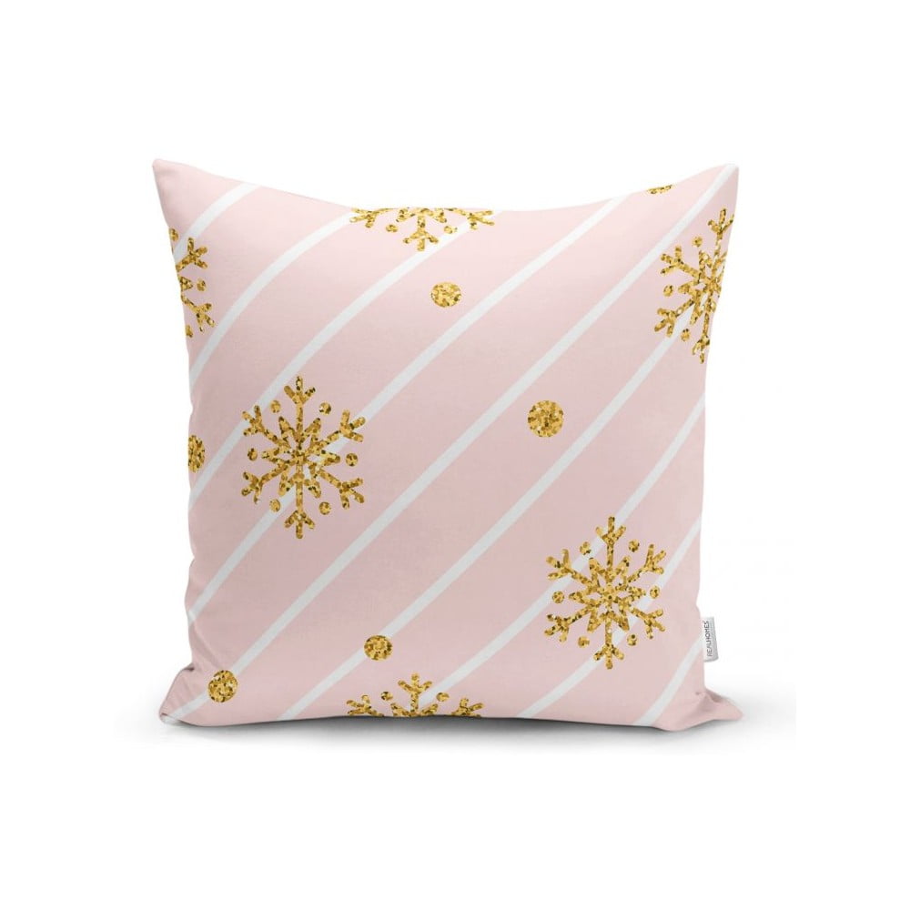 Federa natalizia Fiocchi di neve dorati, 42 x 42 cm - Minimalist Cushion Covers | Federe