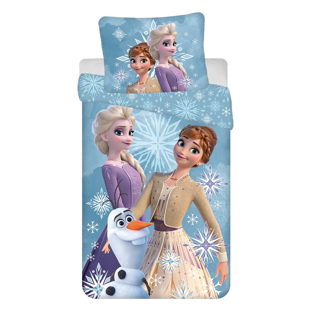 Biancheria da letto per bambini in cotone per letto singolo 140x200 cm Frozen - Jerry Fabrics | Biancheria da letto per bambini