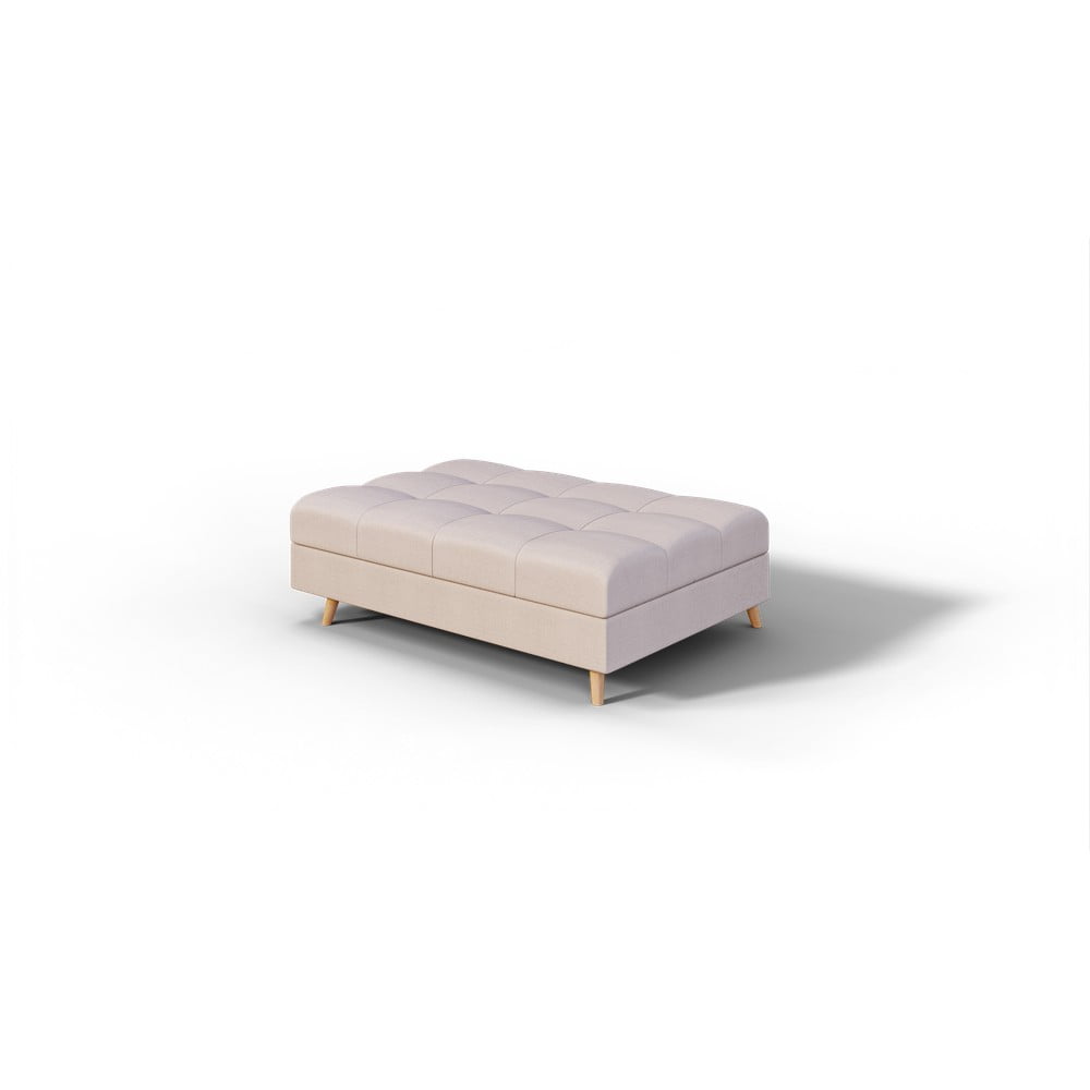 Pouf crema Ariella - Ropez | Poggiapiedi