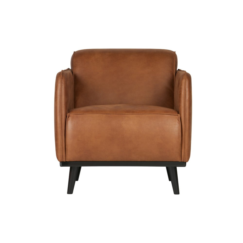 Poltrona in similpelle marrone cognac Statement - BePureHome | Poltrone