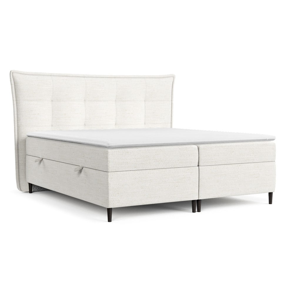 Letto boxspring crema con contenitore 140x200 cm Sinai - Maison de Rêve | Letti boxspring