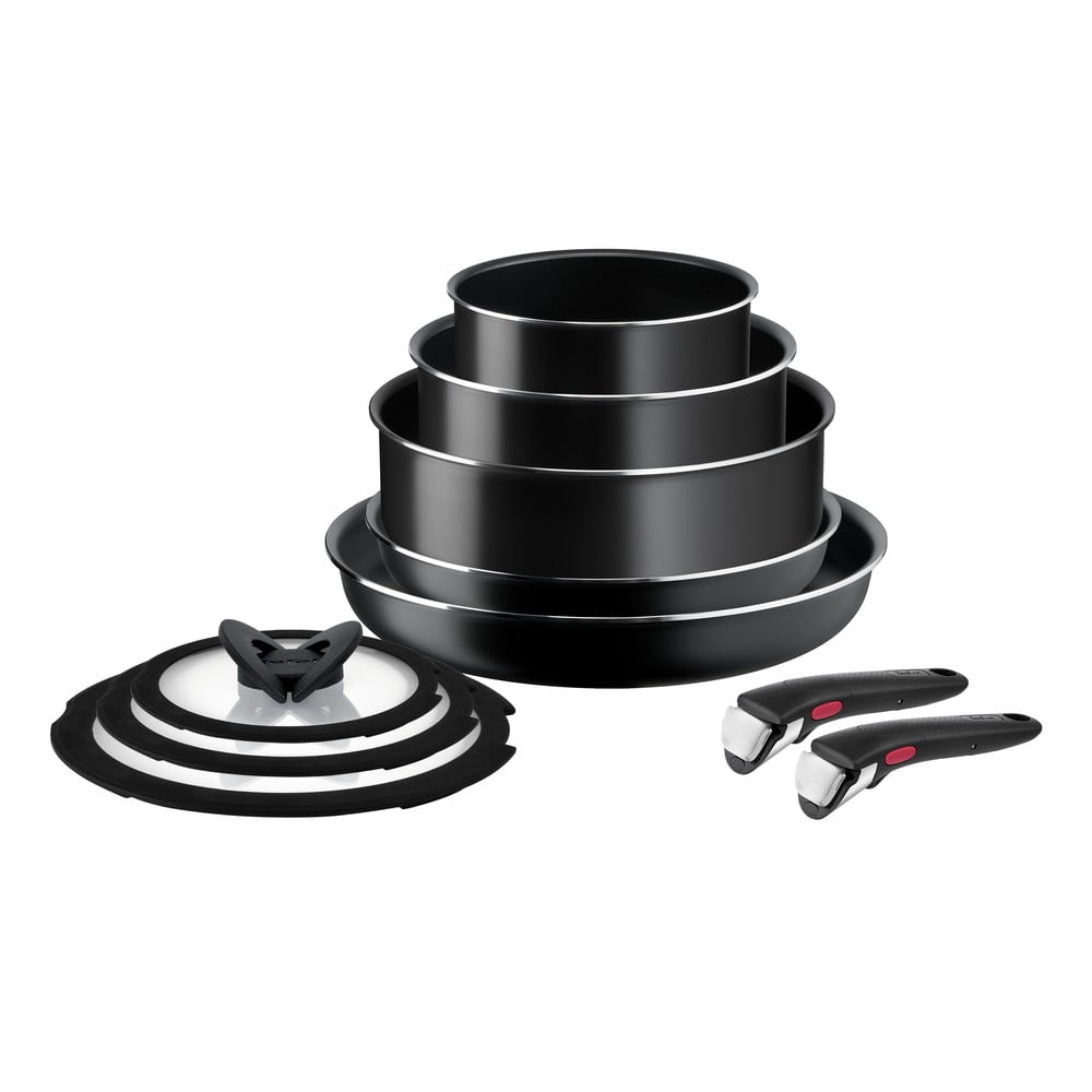 Set di pentole in alluminio 10 pezzi Ingenio Easy Cook & Clean Black - Tefal | Set di pentole