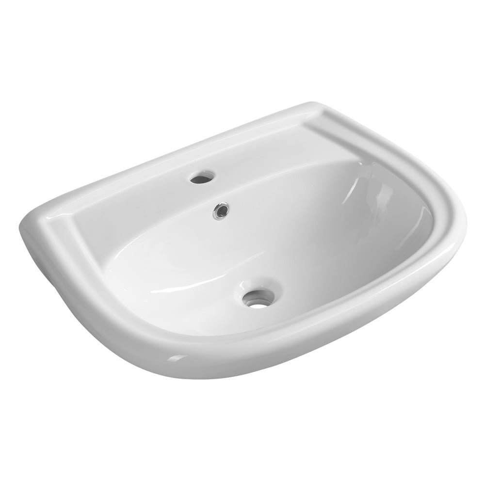 Lavabo bianco in ceramica 56x44 cm – Sapho | Lavabi