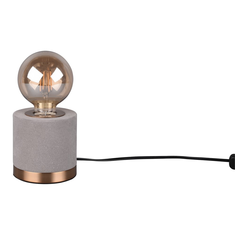 Lampada da tavolo grigia in velluto (altezza totale 11 cm) Judy – Trio | Abat-jour e lampade da tavolo