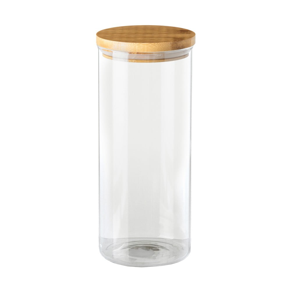 Vaso in vetro con coperchio in bambù , 1,4 l - Casa Selección | Contenitori
