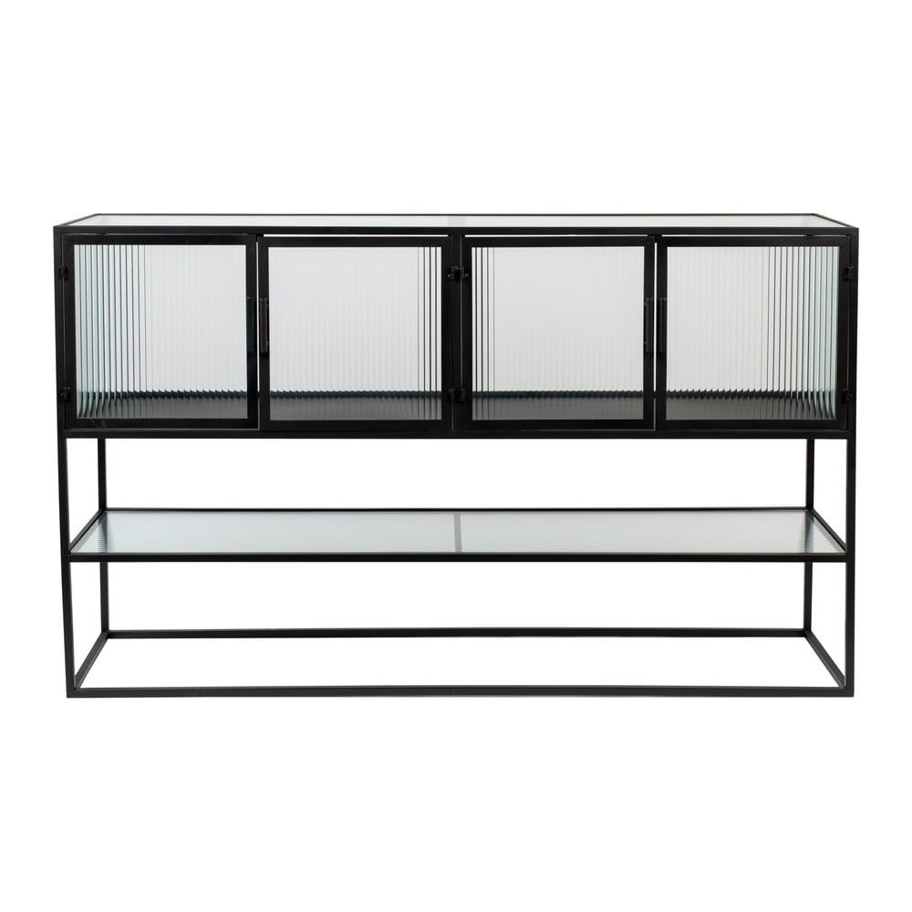 Vetrina in metallo nero 150x90 cm Boli - Dutchbone | Vetrine