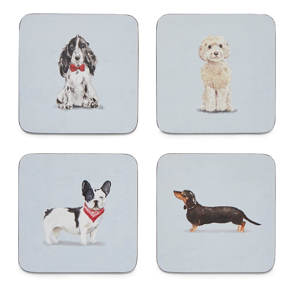 Set di 4 sottobicchieri Curious Dogs - Cooksmart ® | Sottobicchieri