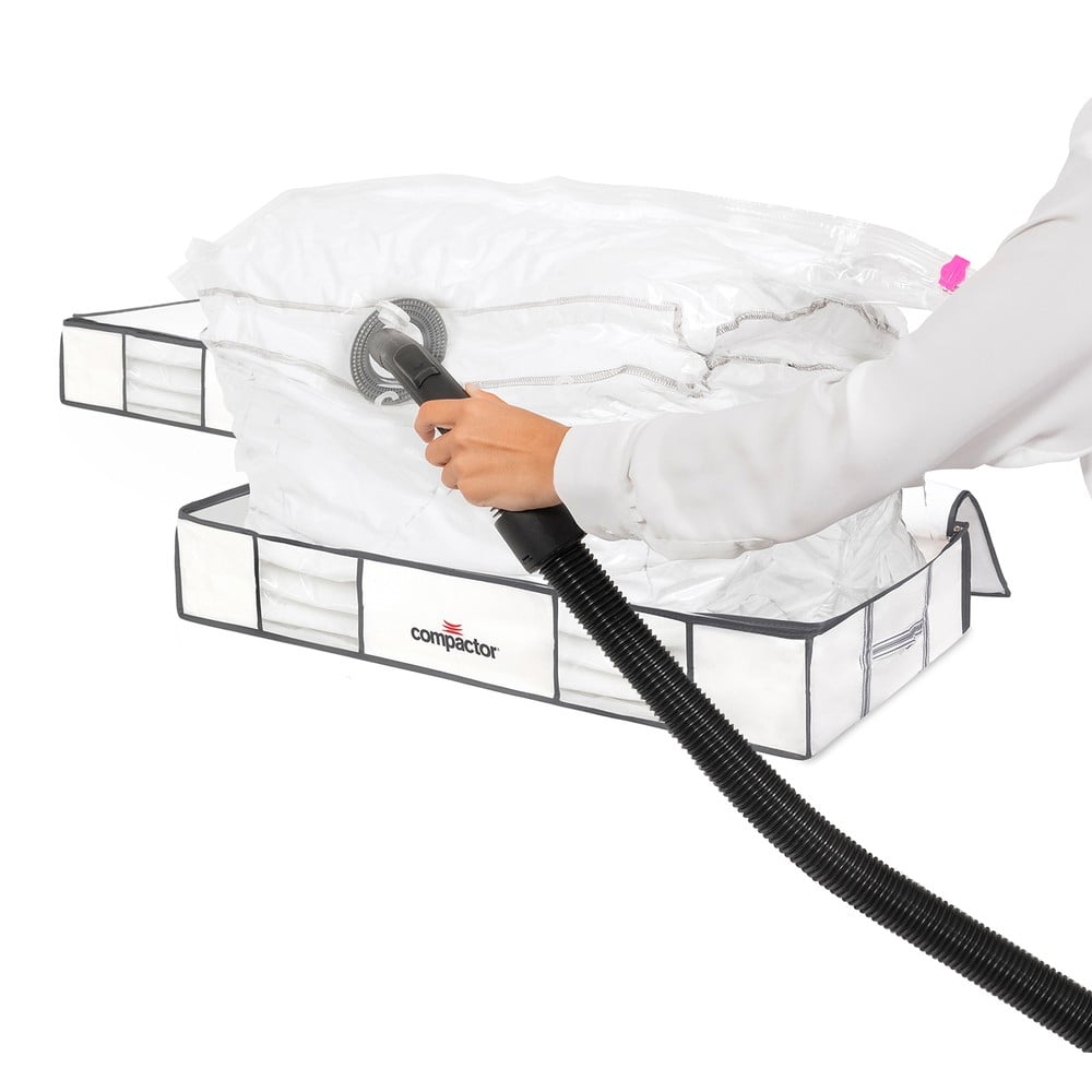 Set di 2 scatole bianche per sotto letto con imballaggio sottovuoto XLarge Underbed , 105 x 15,5 cm Life - Compactor | Contenitori sottoletto