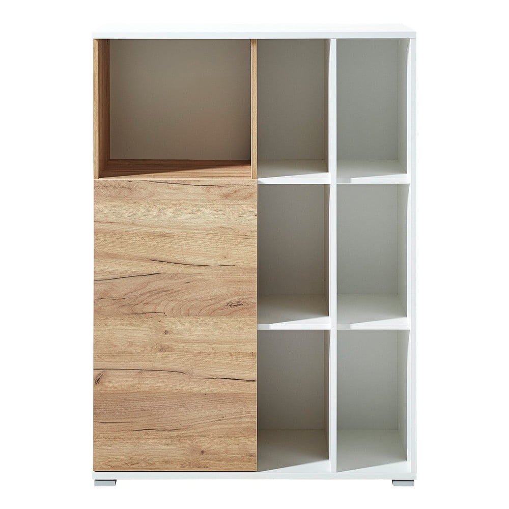 Libreria bianca in rovere 85x120 cm Lioni - Germania | Librerie
