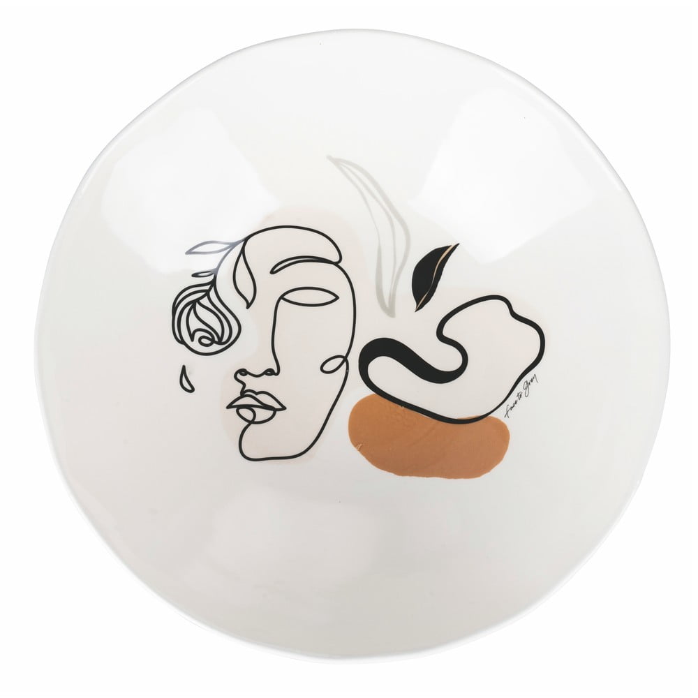 Insalatiera in ceramica , ø 31,5 cm Face to Grey - VDE Tivoli 1996 | Ciotole
