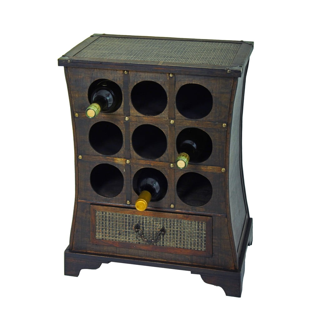 Scaffale per vino marrone 9 bottiglie 46x58 cm - Deco Pleasure | Mobiletti per il vino