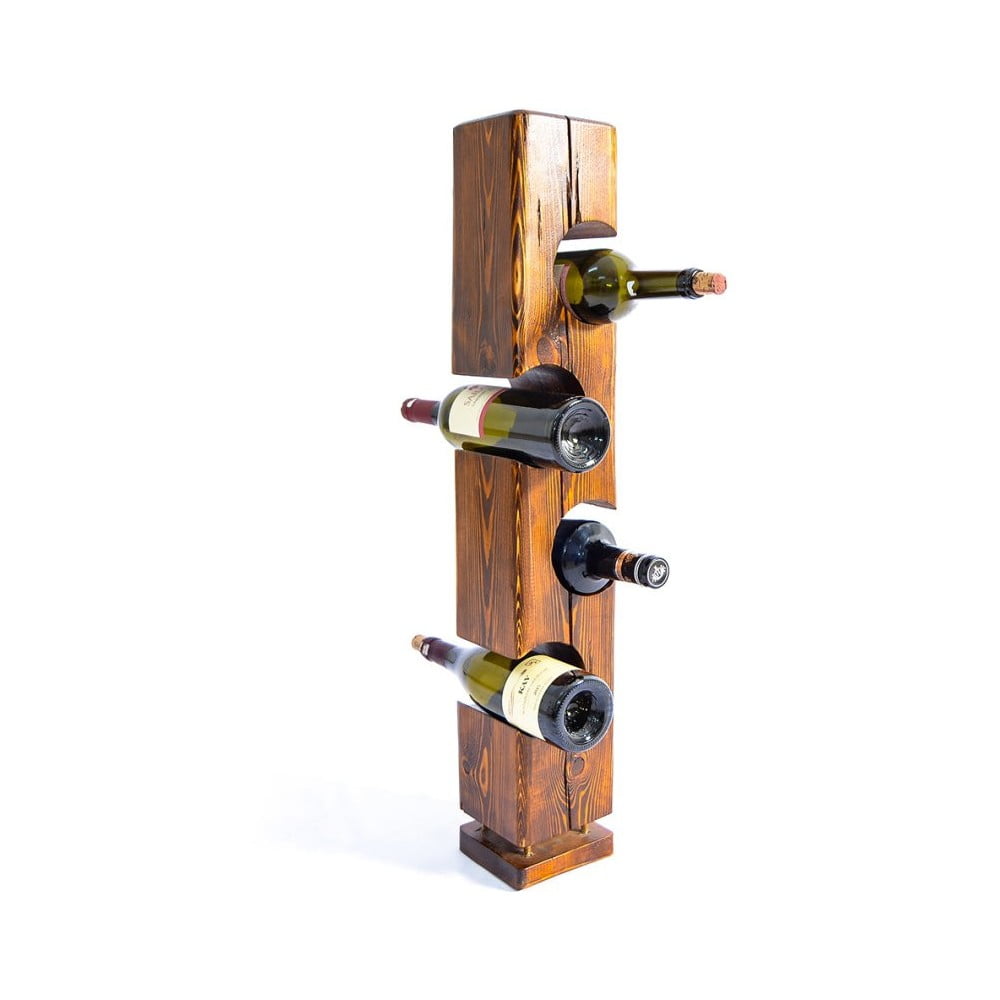 Portabottiglie in legno di noce in colore naturale Wiholder - Kalune Design | Scaffali per vino