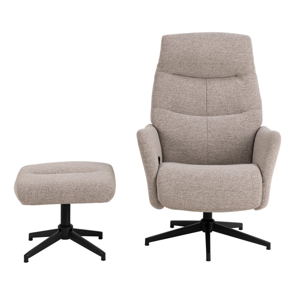 Poltrona relax beige in tessuto bouclé London - Actona | Poltrone