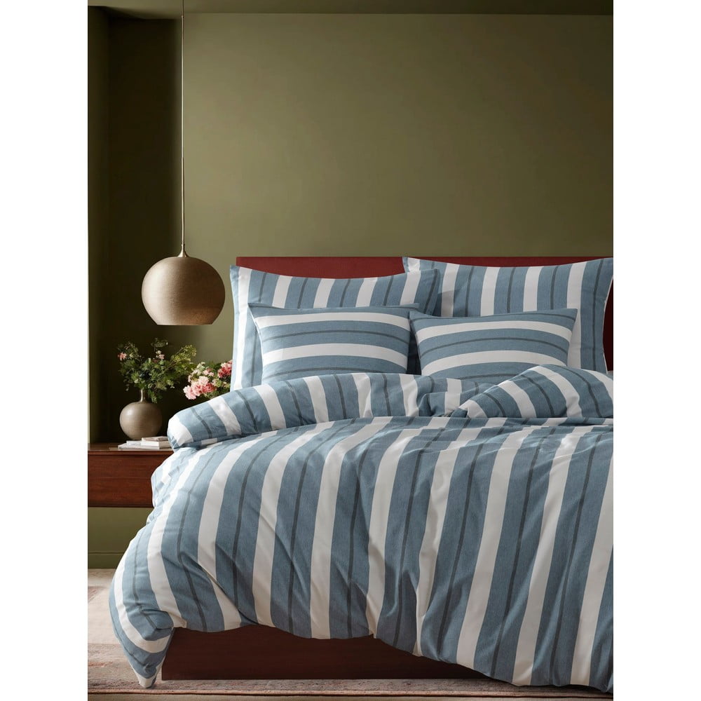 Biancheria da letto blu per letto matrimoniale 200x200 cm Helsinki – Mijolnir | Biancheria da letto