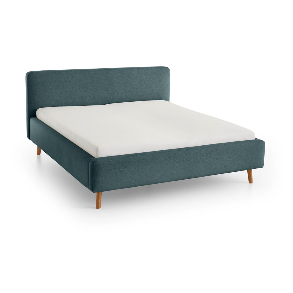 Letto singolo imbottito blu/grigio rete non inclusa 120x200 cm Mattis – Meise Möbel | Letti singoli