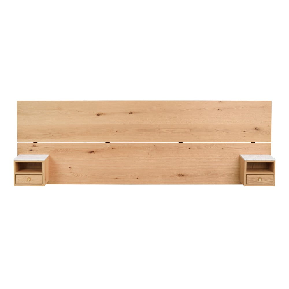Testiera di colore naturale in rovere massiccio 240x79 cm Whitmore – Rowico | Testiere letto