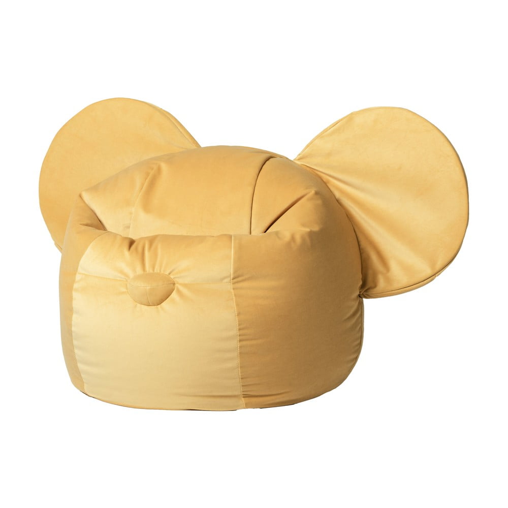 Pouf a sacco per bambini giallo Ears – The Brooklyn Kids | Pouf a sacco per bambini