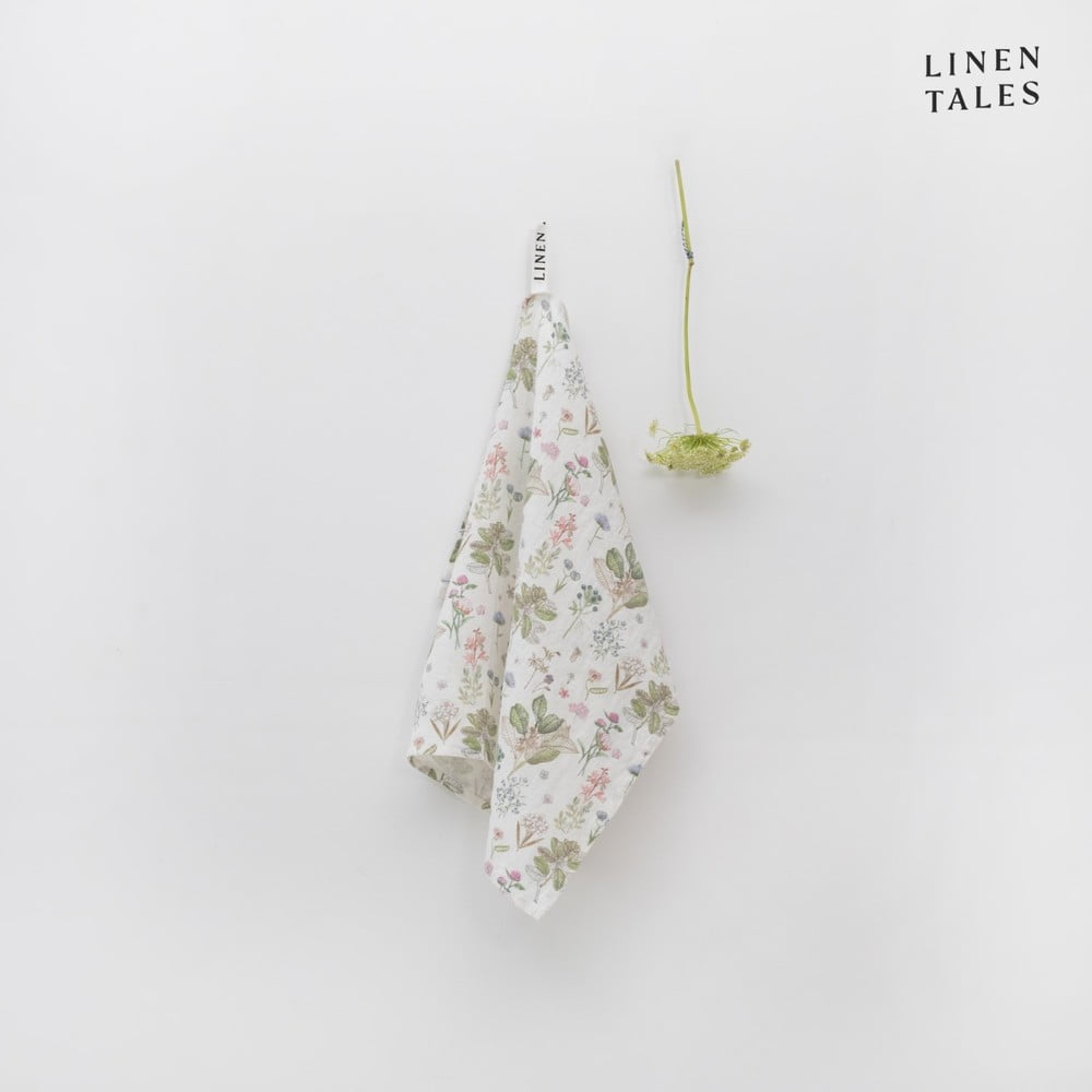 Asciugamano di lino 45x65 cm White Botany - Linen Tales | Asciugamani da cucina