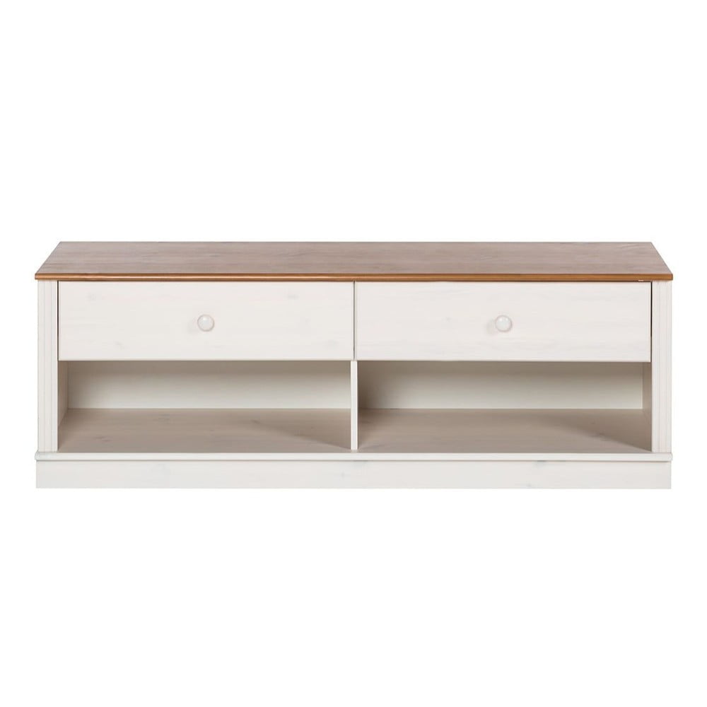 Mobile TV bianco in legno di pino 137x47 cm Anita - Støraa | Mobili TV