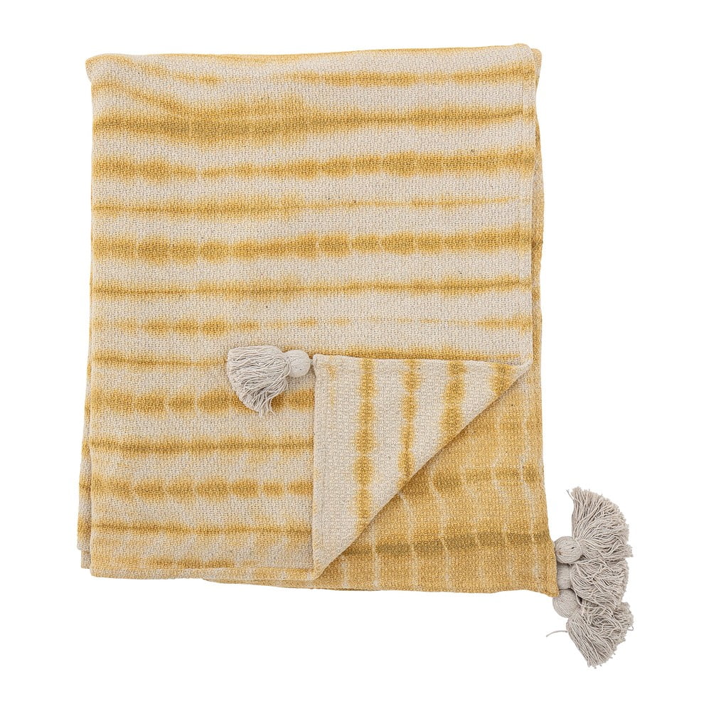 Copriletto giallo per letto matrimoniale 220x260 cm Decia - Bloomingville | Copriletti