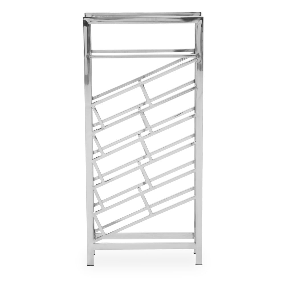 Portabottiglie in metallo argento lucido per 24 bottiglie Barolo - Premier Housewares | Scaffali per vino