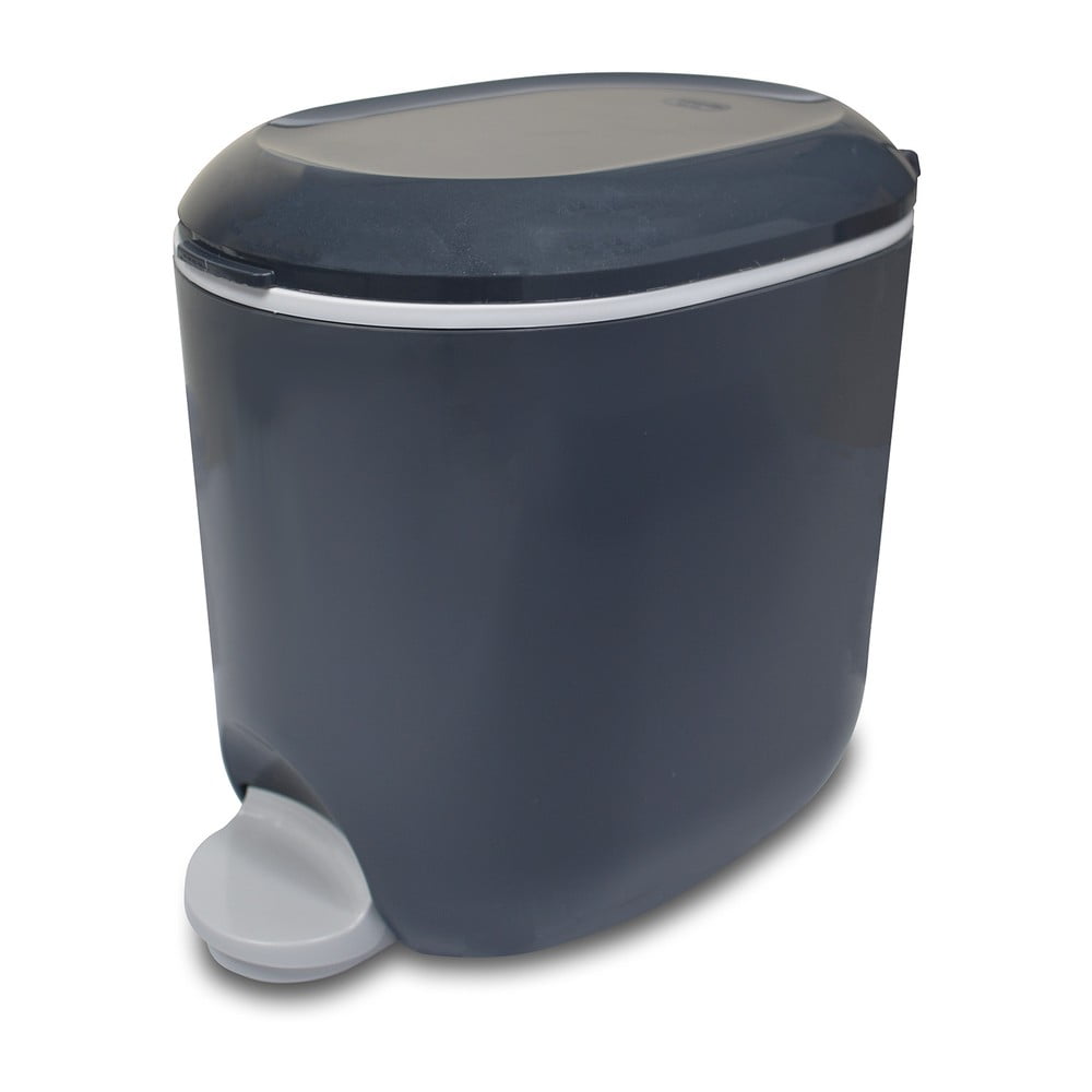 Cestino per la spazzatura in plastica grigio scuro con pedale 3,5 l – Addis | Cestini per la spazzatura