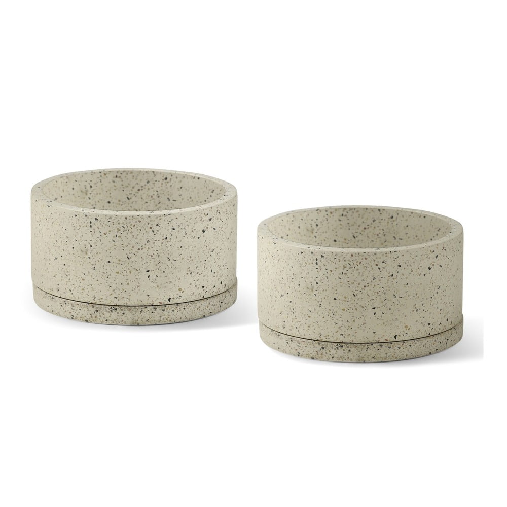 Vasi in cemento in set da 2 pezzi ø 30 cm Terrazzo - Bonami Selection | Vasi per fiori