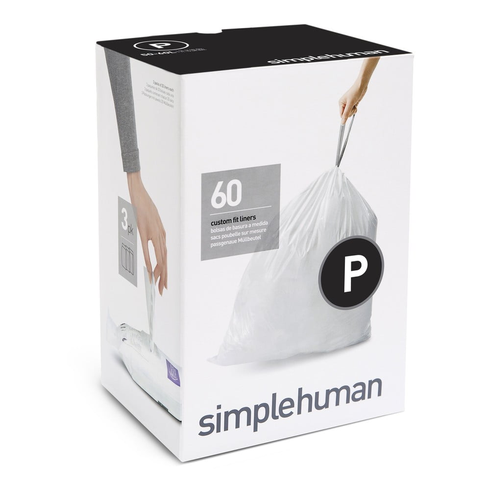 Sacchetti della spazzatura con chiusura 60 pz 60 pz 60 l P - simplehuman | Sacchetti per la spazzatura