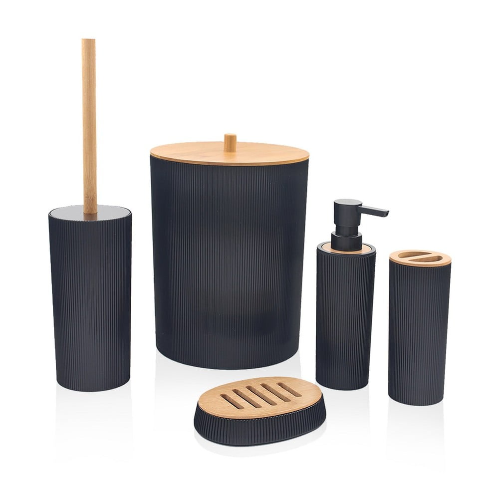 Set di accessori da bagno in acciaio nero - Foutastic | Set accessori per il bagno