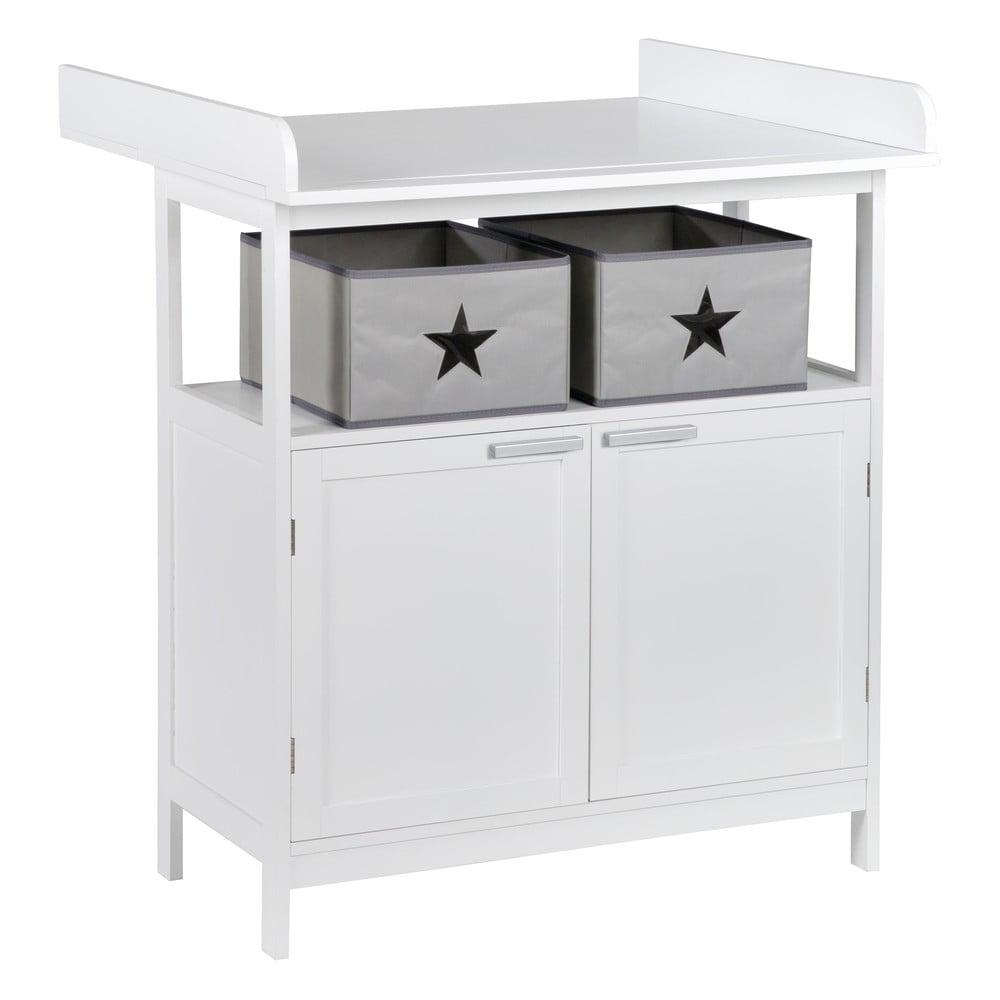 Cassettiera per bambini bianca con fasciatoio 75x100x87 cm Hamburg – Roba | Cassettiere per bambini