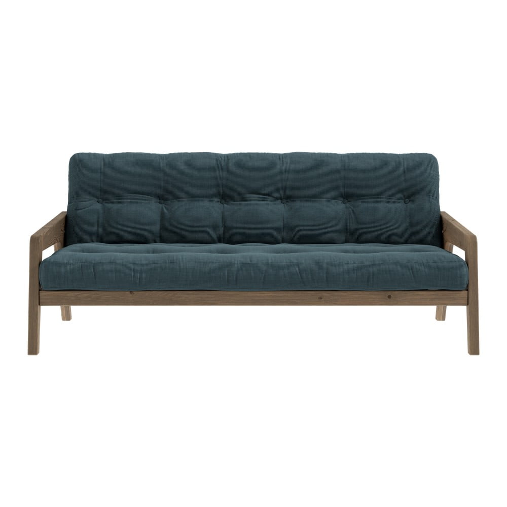 Divano letto in velluto a coste blu 204 cm Grab - Karup Design | Divani