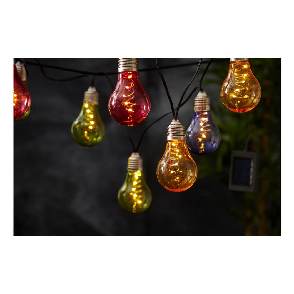 Catena luminosa solare a LED colorata adatta all'esterno, lunghezza 1,9 m Glow - Star Trading | Stringhe di luci