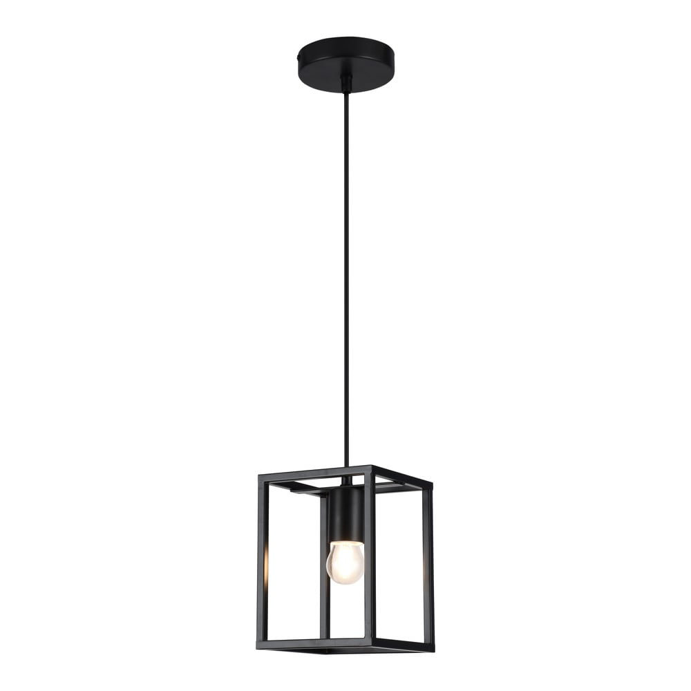 Lampadario nero con paralume in metallo Diu - GTV | Lampadari