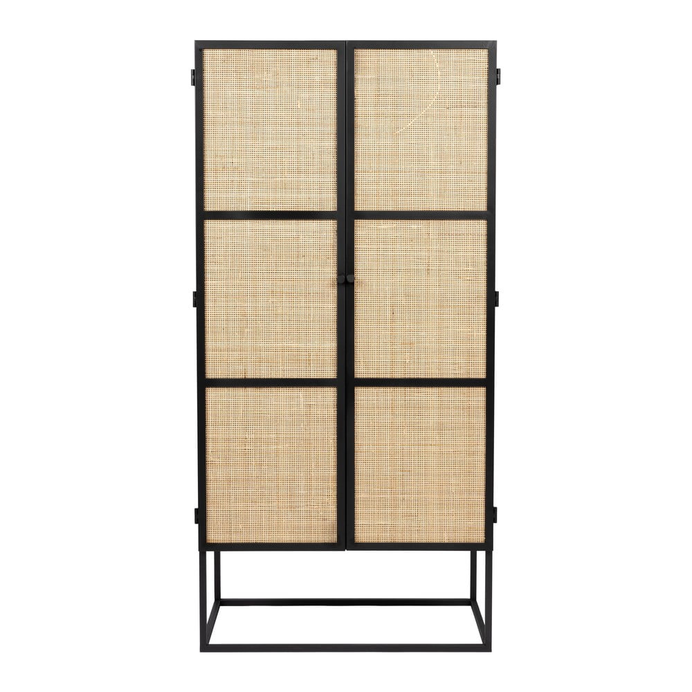 Mobile in rattan nero 70x145 cm Guuji - White Label | Credenze