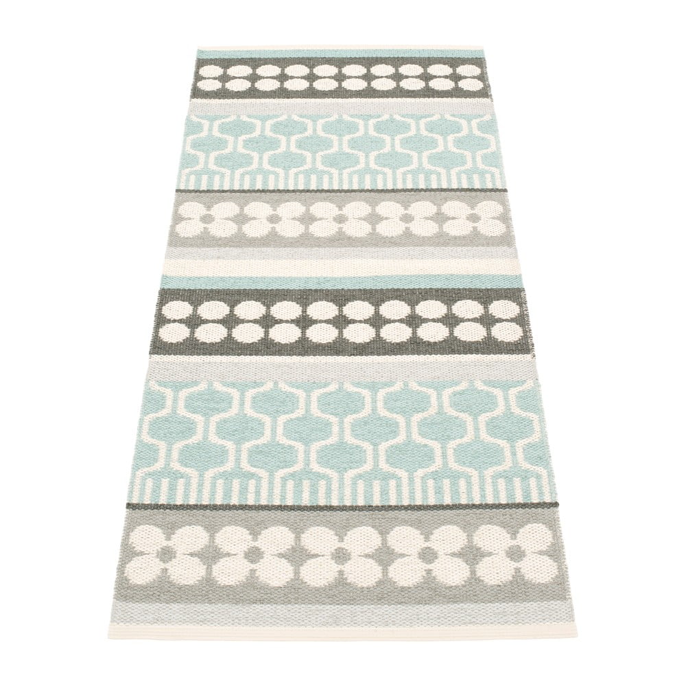 Tappeto da interno/esterno grigio/turchese 70x90 cm Asta Pale Turquoise – Pappelina | Tappeti per esterni