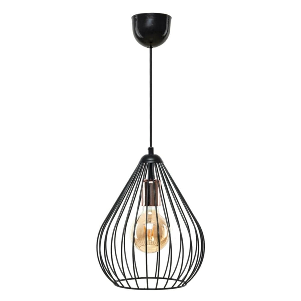 Lampadario nero con paralume in metallo ø 24 cm – Opviq lights | Lampadari
