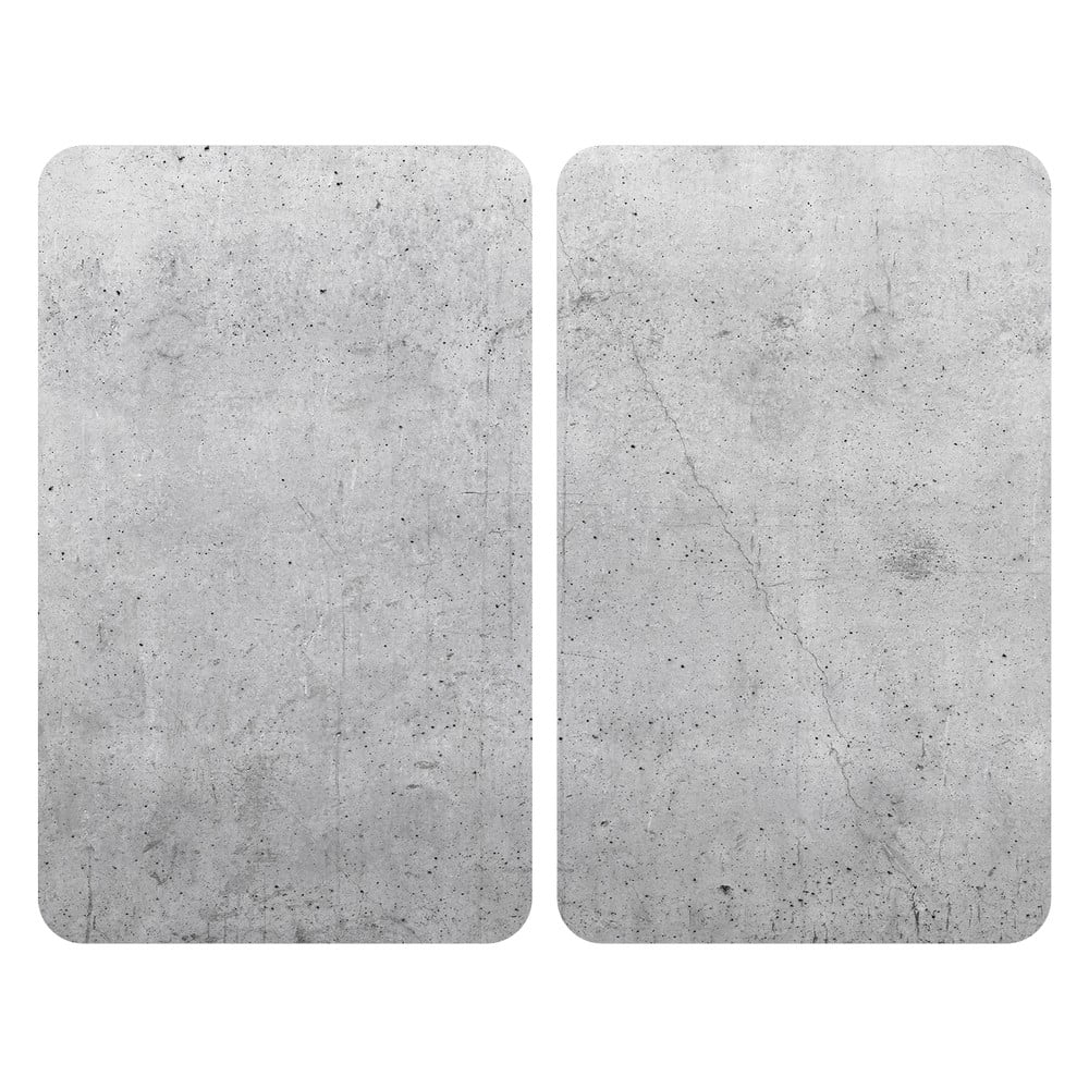 Set di 2 copri stufe in vetro grigio Universal - Wenko | Coperture per piani cottura
