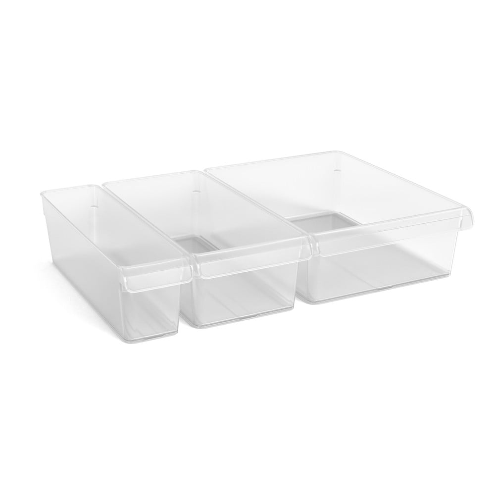 Organizer per frigorifero in plastica 3 pezzi Fridge - Rotho | Organizer per frigoriferi
