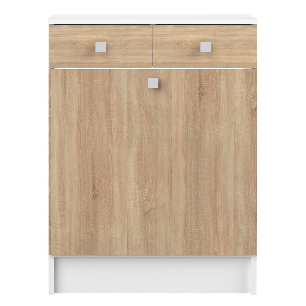 Mobile bagno basso bianco in rovere 60x82 cm Combi - TemaHome | Armadietti e mobili da bagno