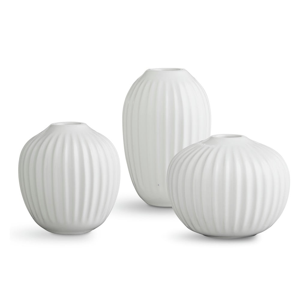 Vaso in ceramica bianca in set di 3 pezzi Hammershøi - Kähler Design | Vasi