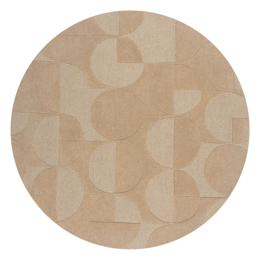 Tappeto rotondo in lana beige ø 160 cm Gigi - Flair Rugs | Tappeti