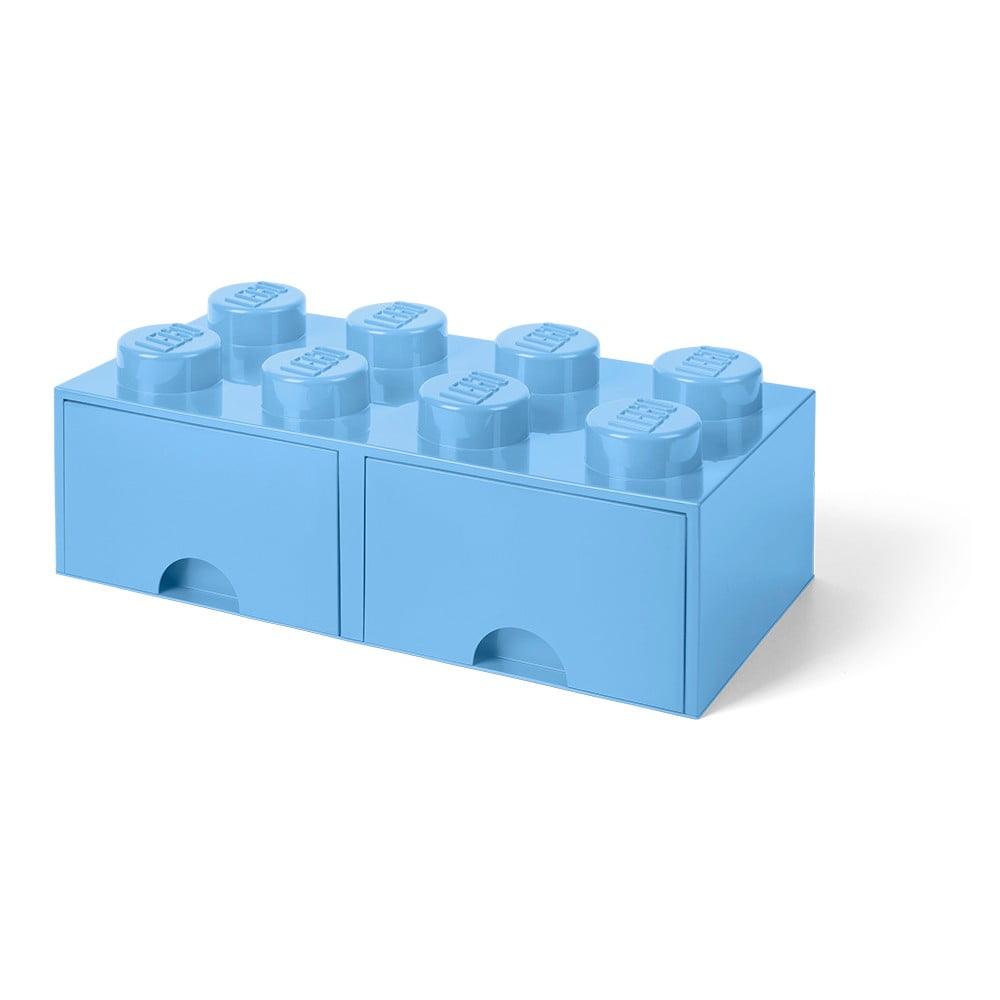Scatola portaoggetti azzurra con due cassetti - LEGO® | Contenitori per bambini