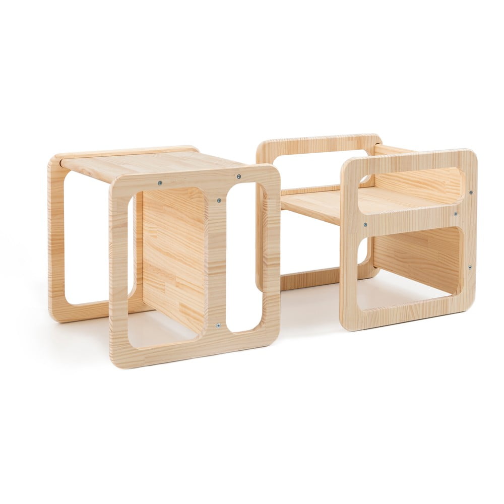 Sedie per bambini in legno di pino in set di 2 pezzi Montessori - Little Nice Things | Set di mobili per bambini