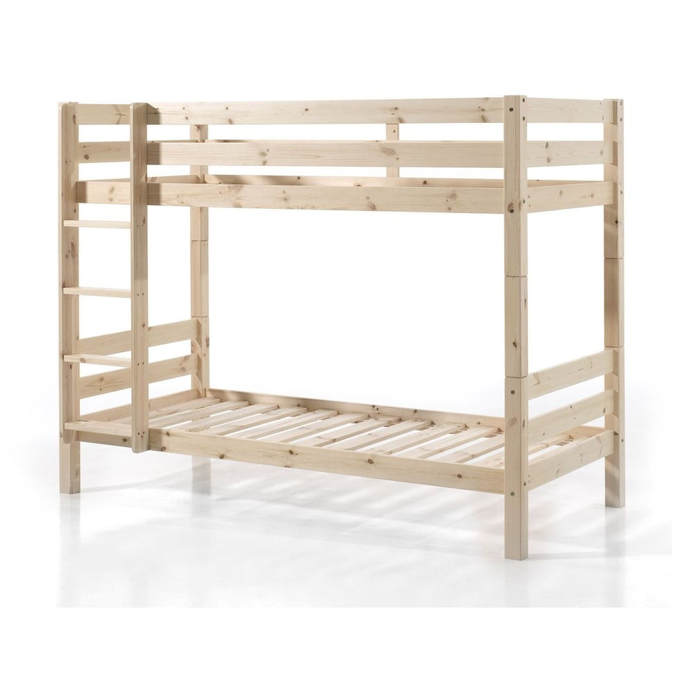 Letto a castello per bambini 90x200 cm in colore naturale Pino - Vipack | Letti per bambini