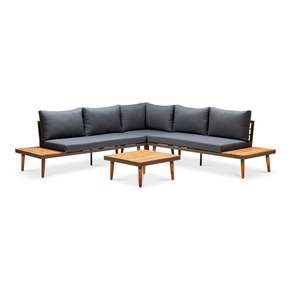 Divano da giardino grigio con struttura in legno di acacia Lustio - Bonami Selection | Set di mobili da giardino