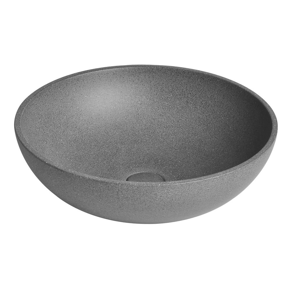 Lavabo rotondo in grigio scuro in calcestruzzo ø 44 cm Turf – Sapho | Lavabi