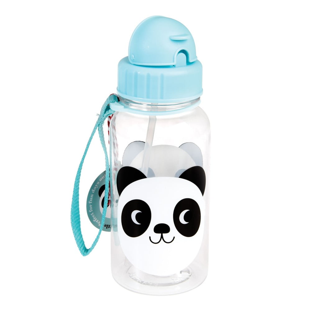 Biberon blu con cannuccia Miko The Panda, 500 ml Miko the Panda - Rex London | Bottiglie per bambini