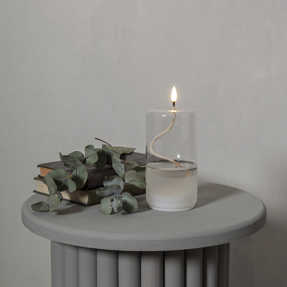 Candela LED bianca in vetro Flamme Float, altezza 17,5 cm Flamme Dot - Star Trading | Decorazioni luminose