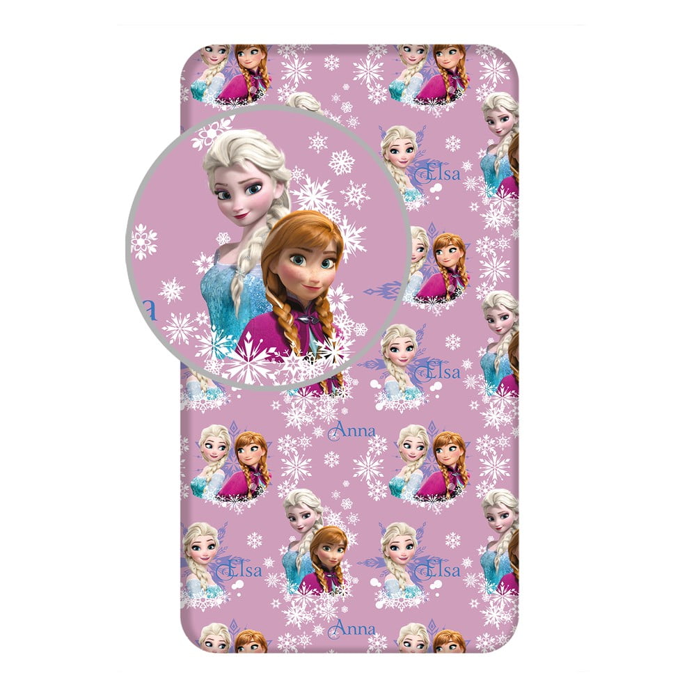 Lenzuolo con angoli per bambini in cotone per letto singolo 90x200 cm Frozen – Jerry Fabrics | Lenzuola per bambini